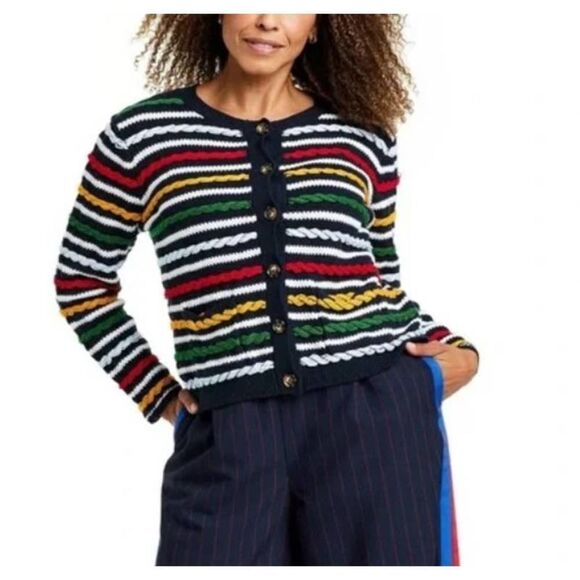 La Ligne Multi-color Striped Cardigan Size 4X - Picture 1 of 6